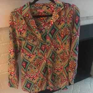 Lilly Pulitzer Crown Jewels long sleeve blouse